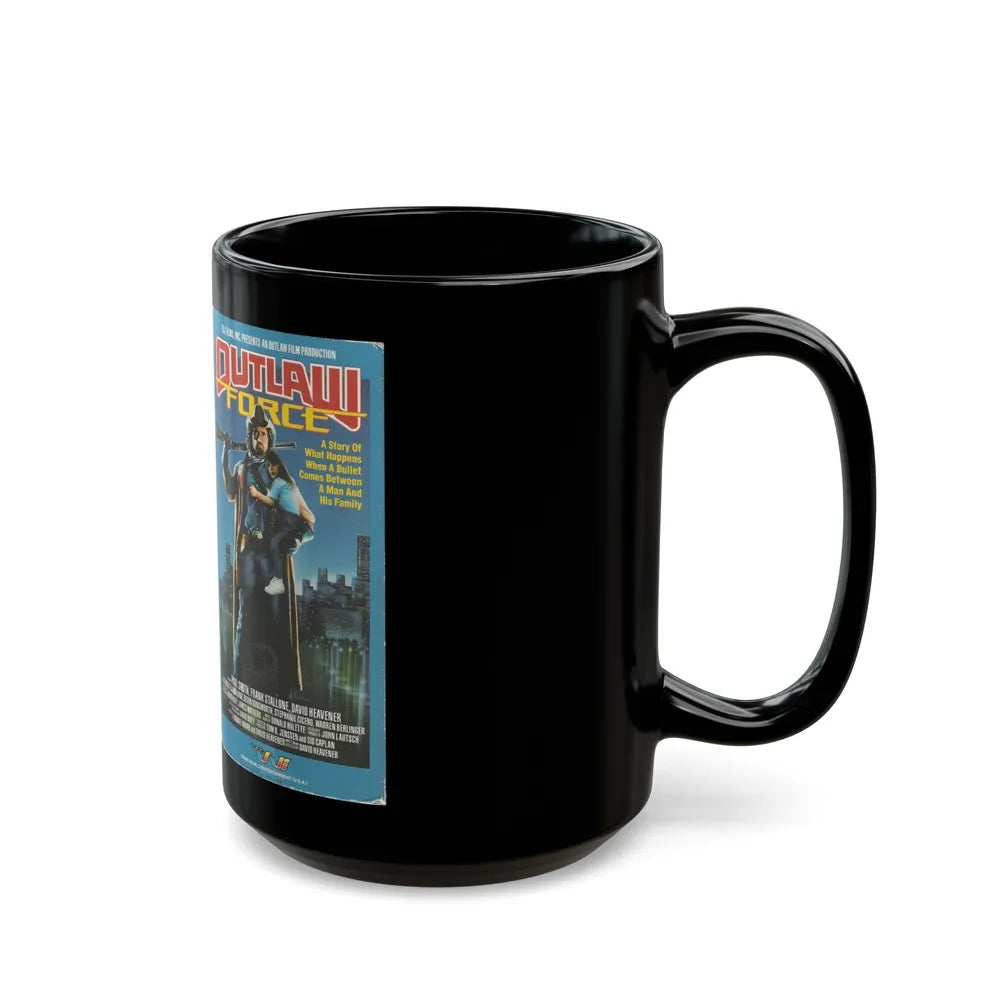 OUTLAW FORCE (VHS COVER) - Black Coffee Mug-Go Mug Yourself