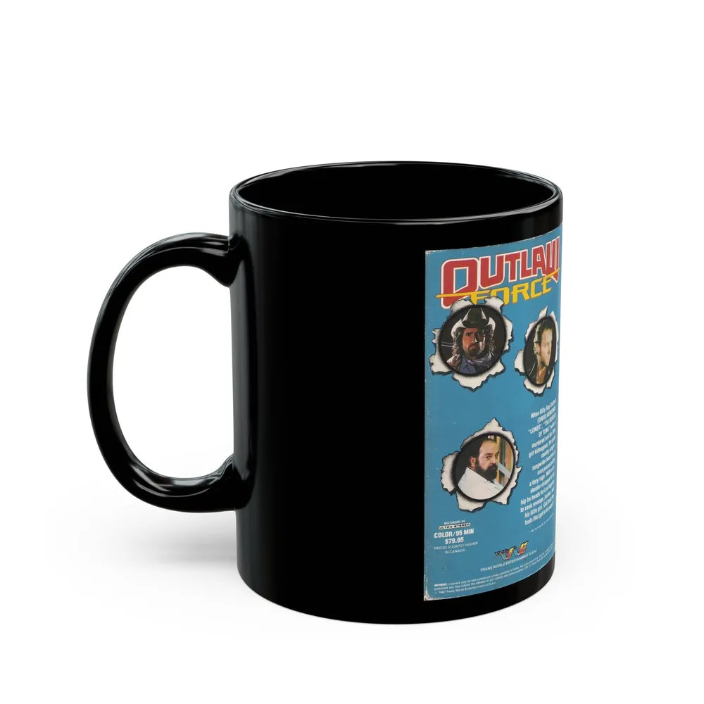 OUTLAW FORCE (VHS COVER) - Black Coffee Mug-Go Mug Yourself