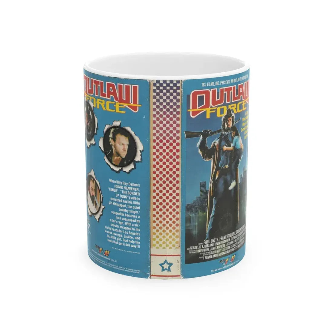 OUTLAW FORCE (VHS COVER) - White Coffee Mug 11oz - Go Mug Yourself