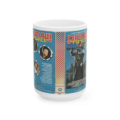 OUTLAW FORCE (VHS COVER) - White Coffee Mug-15oz-Go Mug Yourself