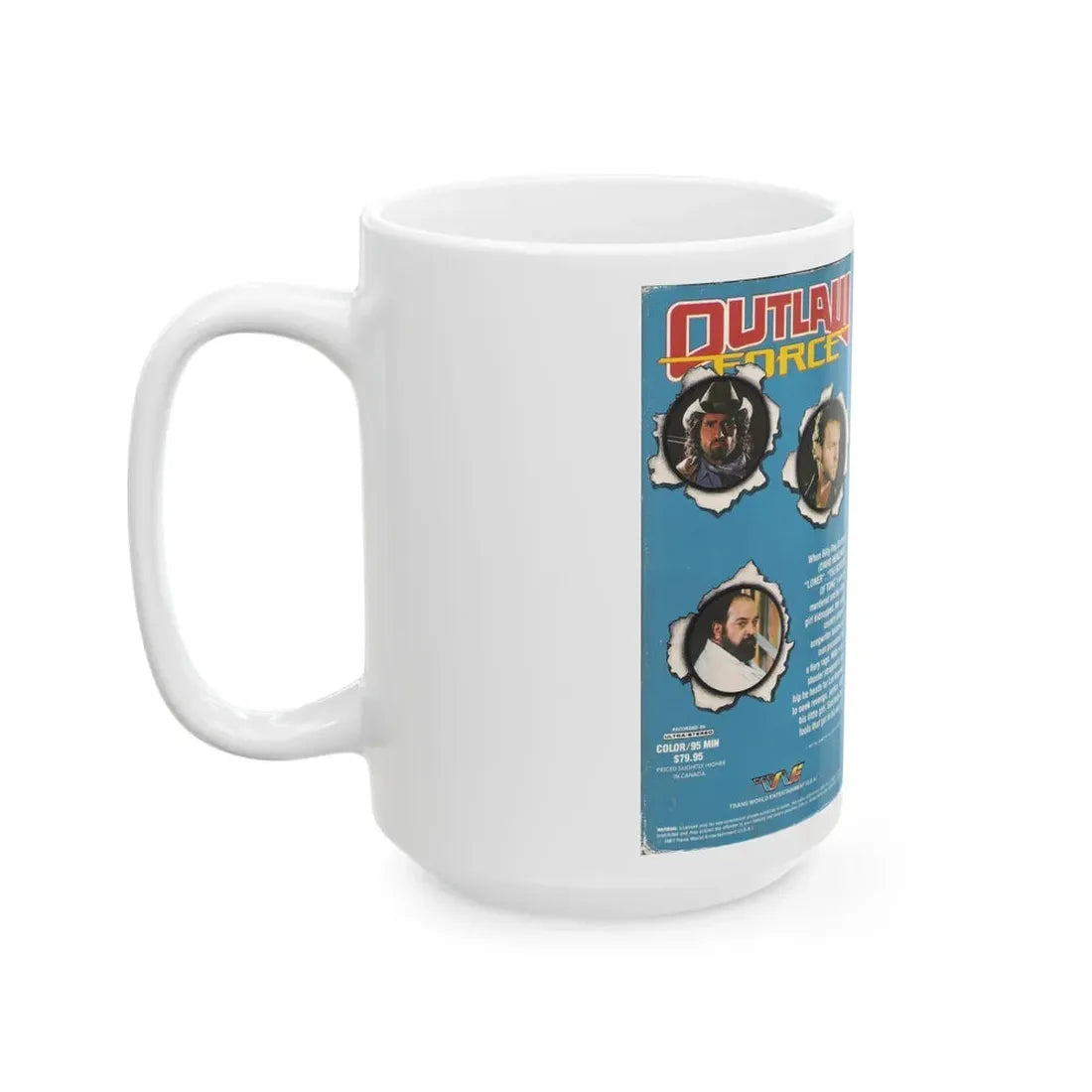 OUTLAW FORCE (VHS COVER) - White Coffee Mug - Go Mug Yourself