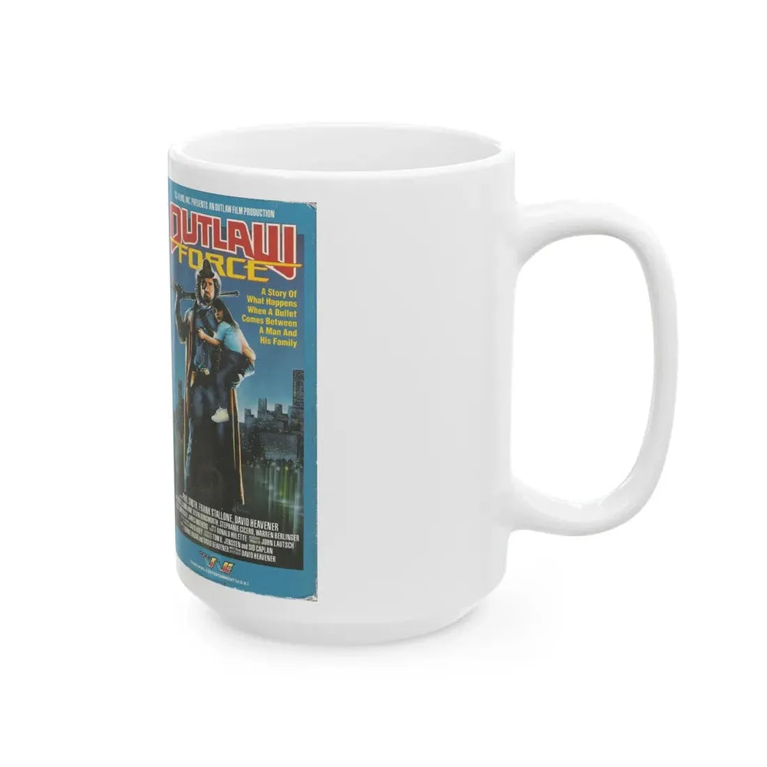 OUTLAW FORCE (VHS COVER) - White Coffee Mug - Go Mug Yourself