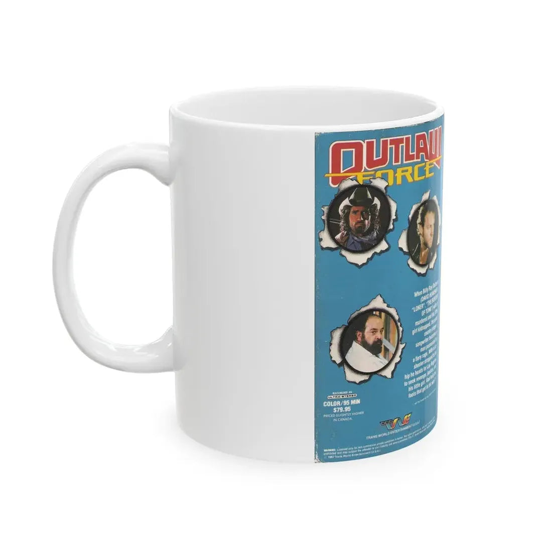 OUTLAW FORCE (VHS COVER) - White Coffee Mug - Go Mug Yourself