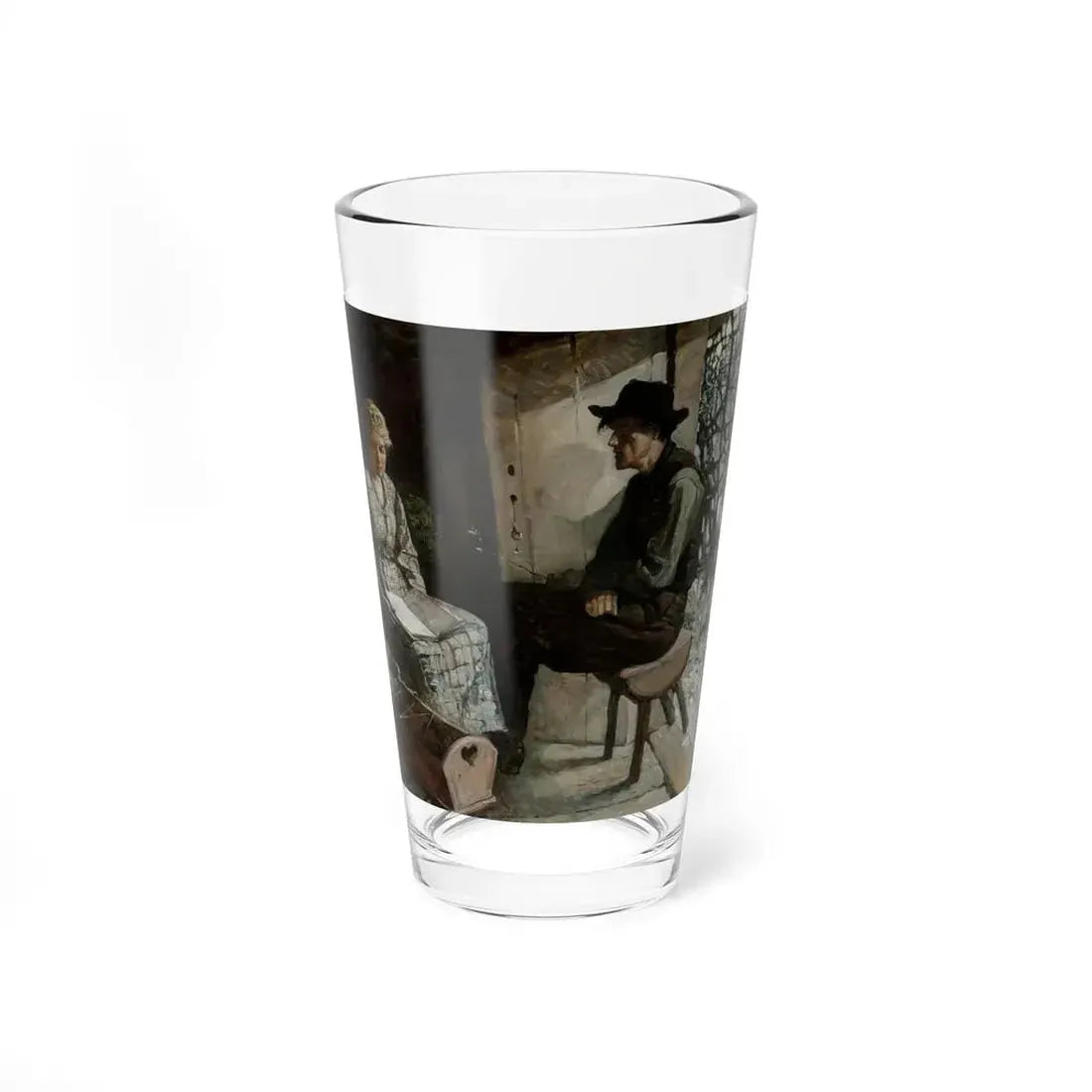 Outlaw's Cabin, Colliers interior illustration, March 28, 1914 (Magazine Illustration) Pint Glass 16oz 16oz - Go Mug Yourself