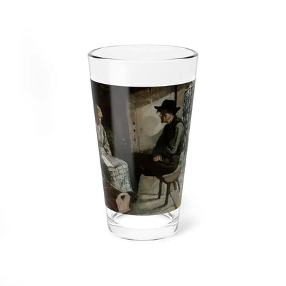 Outlaw's Cabin, Colliers interior illustration, March 28, 1914 (Magazine Illustration) Pint Glass 16oz 16oz - Go Mug Yourself