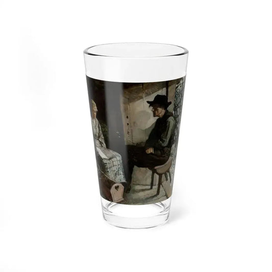 Outlaw's Cabin, Colliers interior illustration, March 28, 1914 (Magazine Illustration) Pint Glass 16oz 16oz - Go Mug Yourself