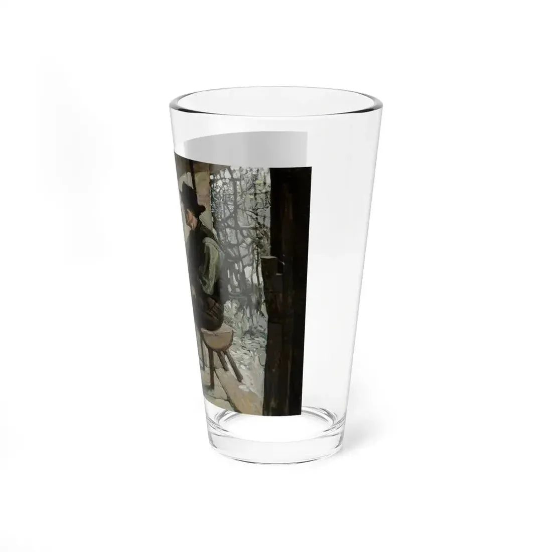 Outlaw's Cabin, Colliers interior illustration, March 28, 1914 (Magazine Illustration) Pint Glass 16oz - Go Mug Yourself