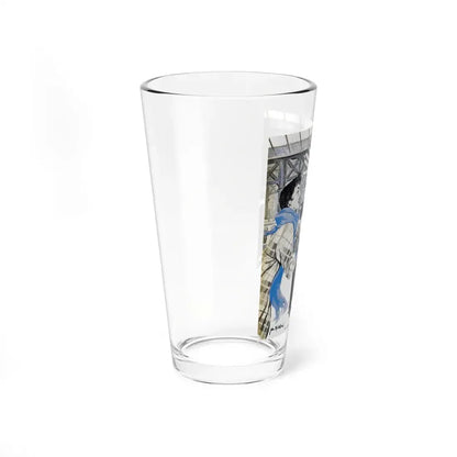Over The Garden Wall, Woman's Day, May 1959 (Magazine Illustration) Pint Glass 16oz - Go Mug Yourself
