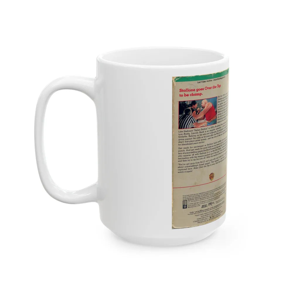 OVER THE TOP (VHS COVER) - White Coffee Mug-Go Mug Yourself