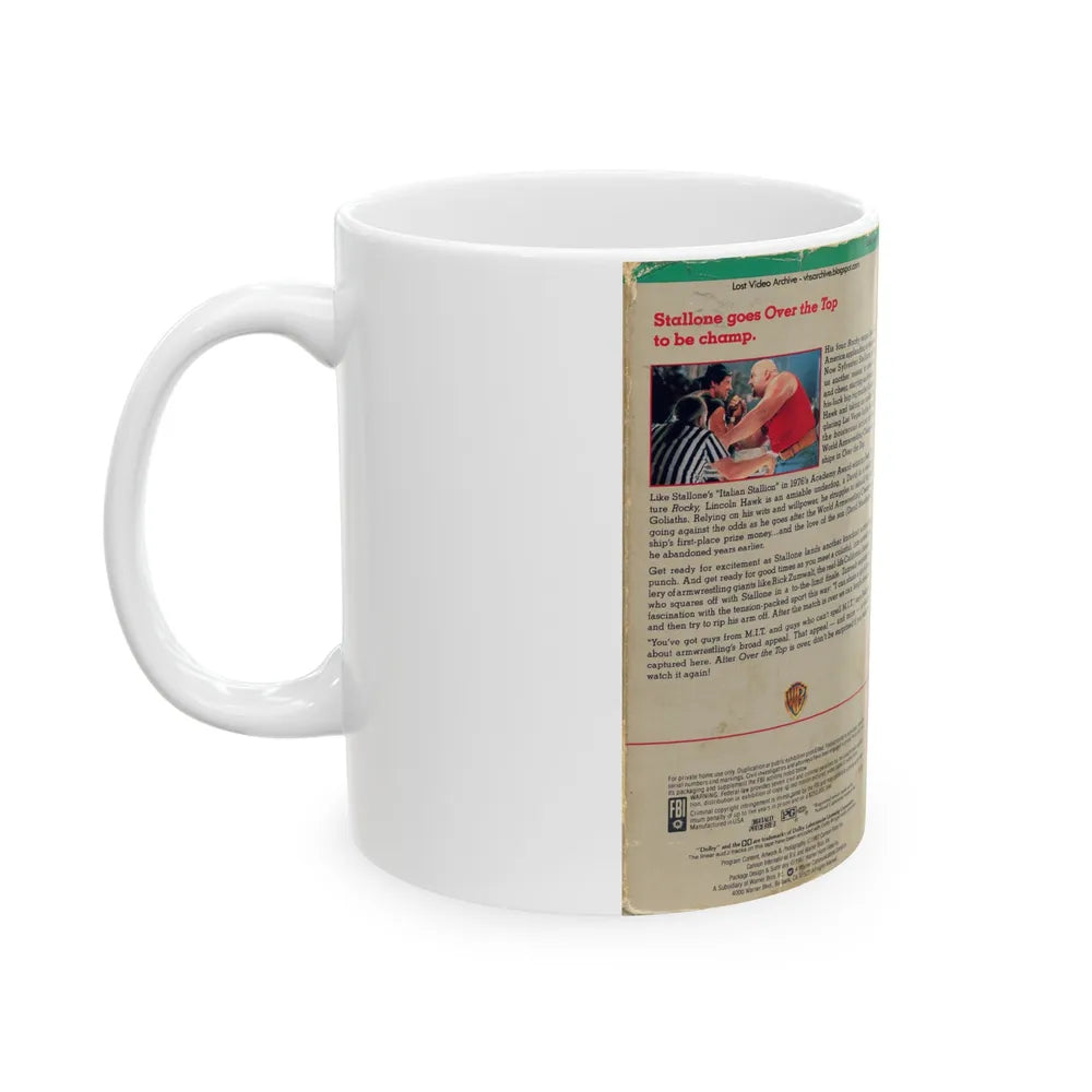 OVER THE TOP (VHS COVER) - White Coffee Mug-Go Mug Yourself