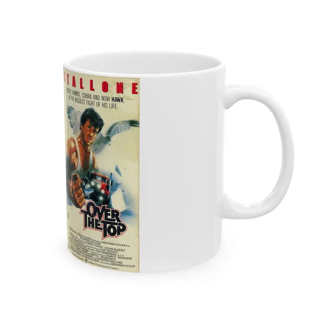 OVER THE TOP (VHS COVER) - White Coffee Mug - Go Mug Yourself