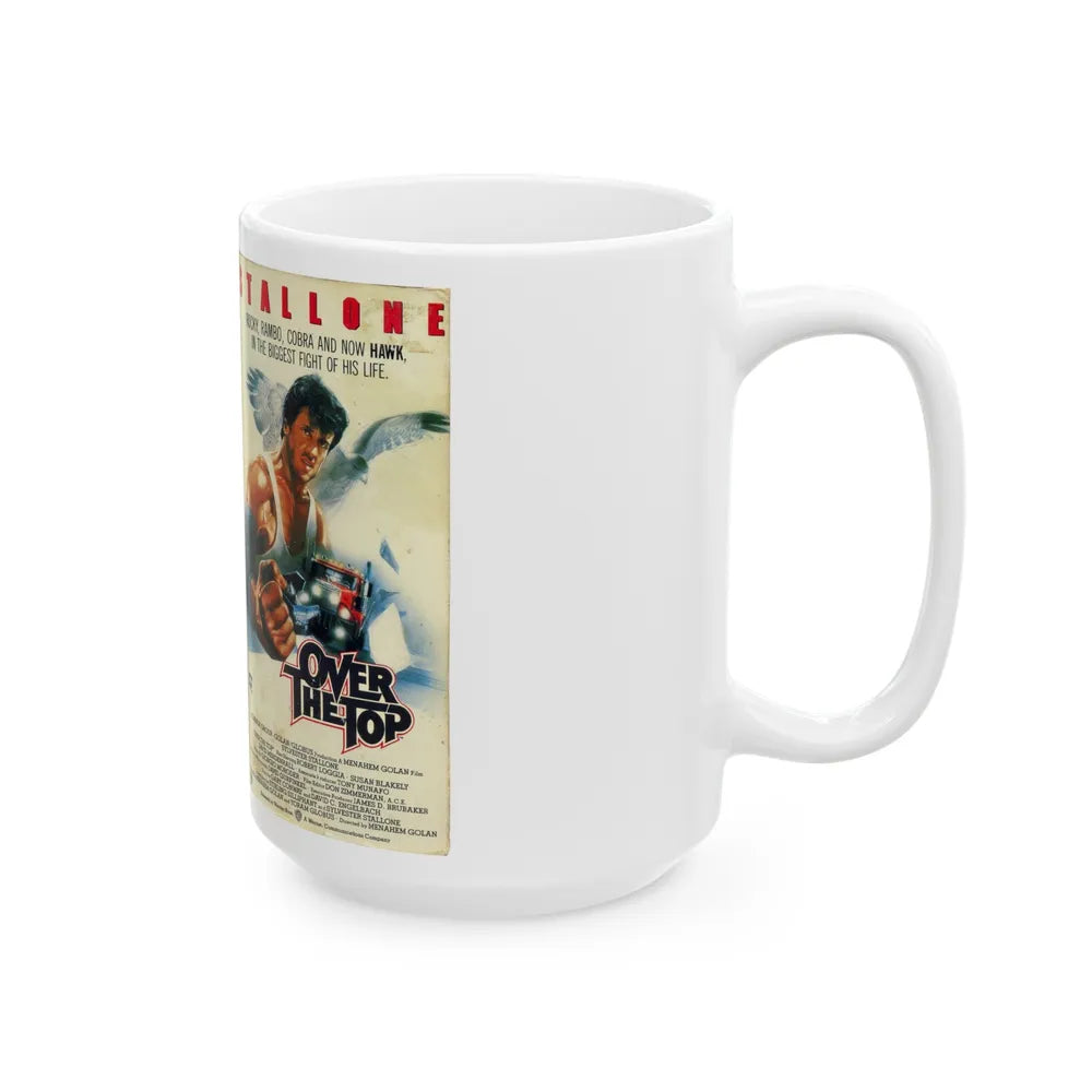 OVER THE TOP (VHS COVER) - White Coffee Mug-Go Mug Yourself