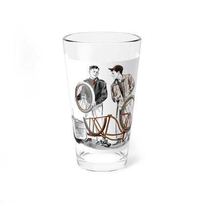 Overhaul Your Bike in Popular Mechanics magazine, 1953 (Magazine Illustration) Pint Glass 16oz-16oz-Go Mug Yourself