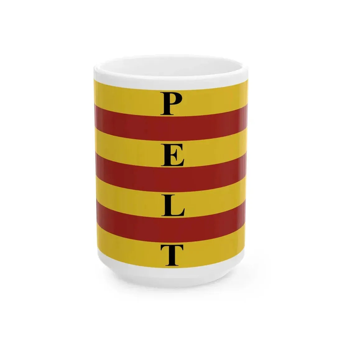 Overpelt vlag (Belgium) White Coffee Mug 15oz - Go Mug Yourself