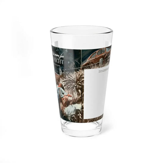 Owl and Crow, Collier's, magazine, 1949 (Magazine Illustration) Pint Glass 16oz 16oz - Go Mug Yourself