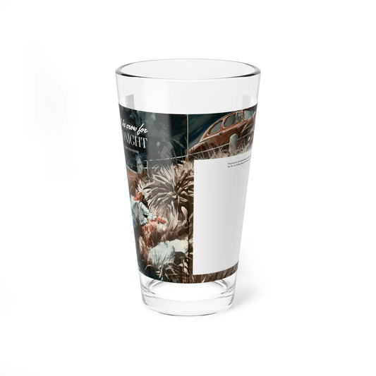 Owl and Crow, Collier's, magazine, 1949 (Magazine Illustration) Pint Glass 16oz-16oz-Go Mug Yourself