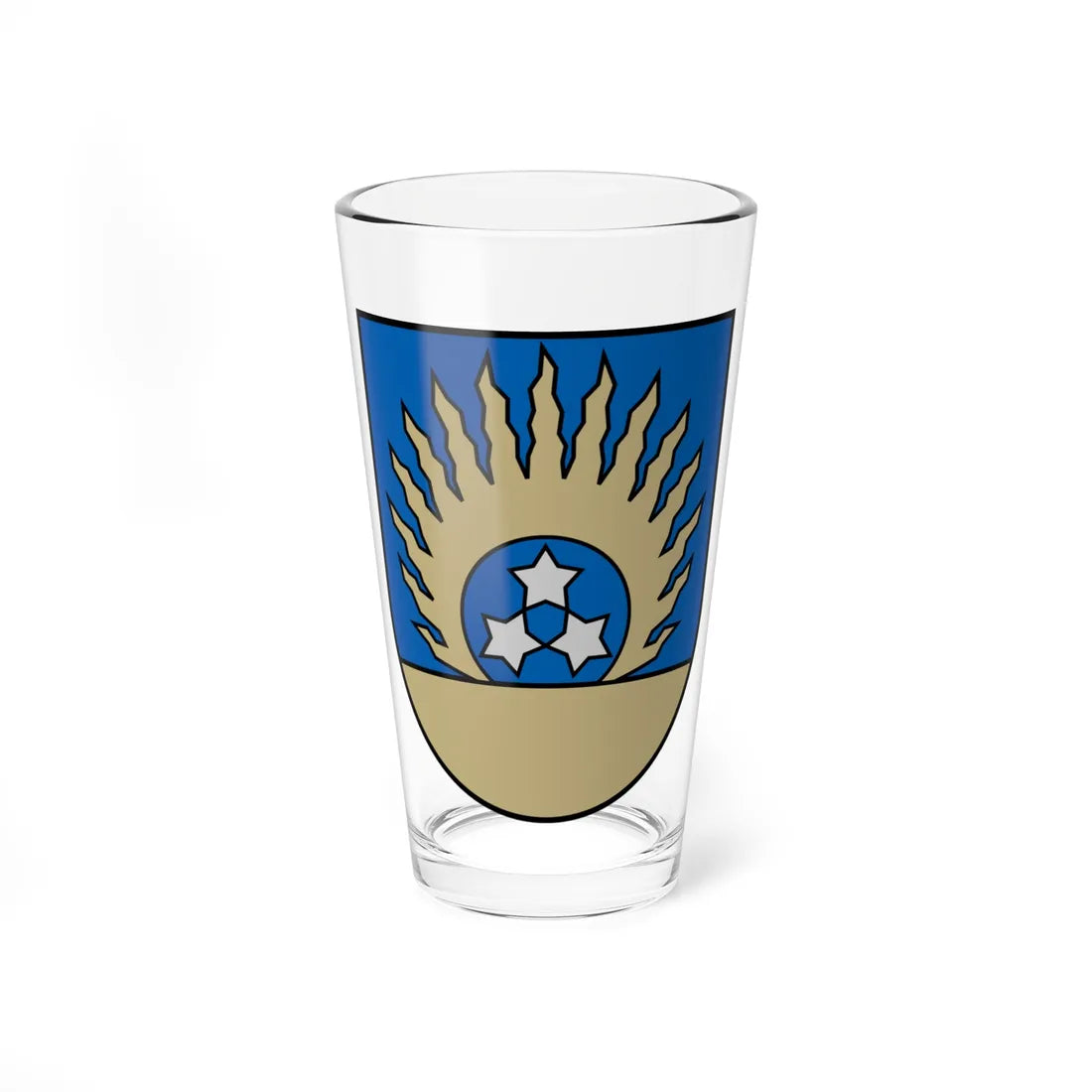 Ozolnieku novads COA (Latvia) (Coat of Arms) Pint Glass 16oz 16oz - Go Mug Yourself