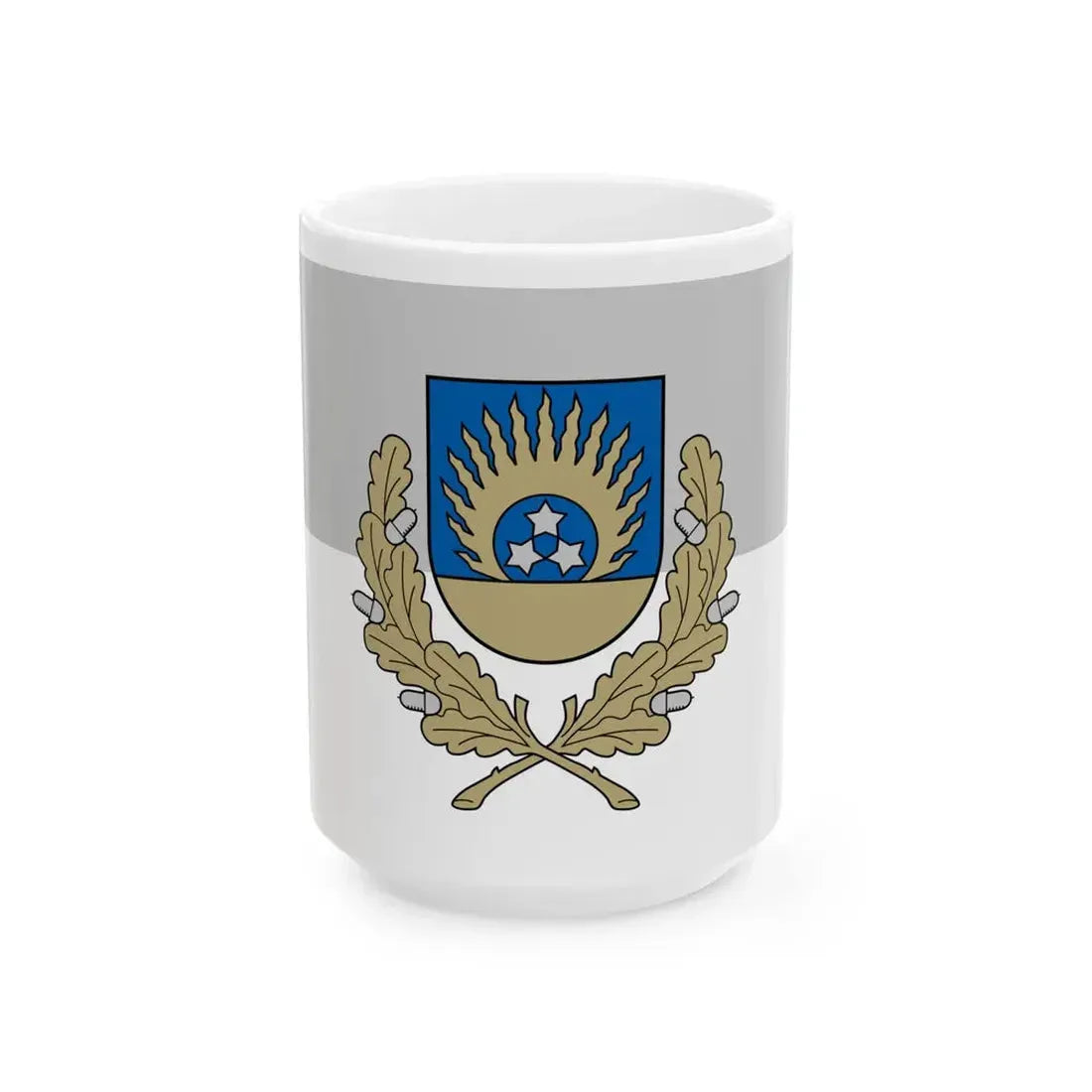 Ozolnieku novads flag (Latvia) White Coffee Mug 15oz - Go Mug Yourself