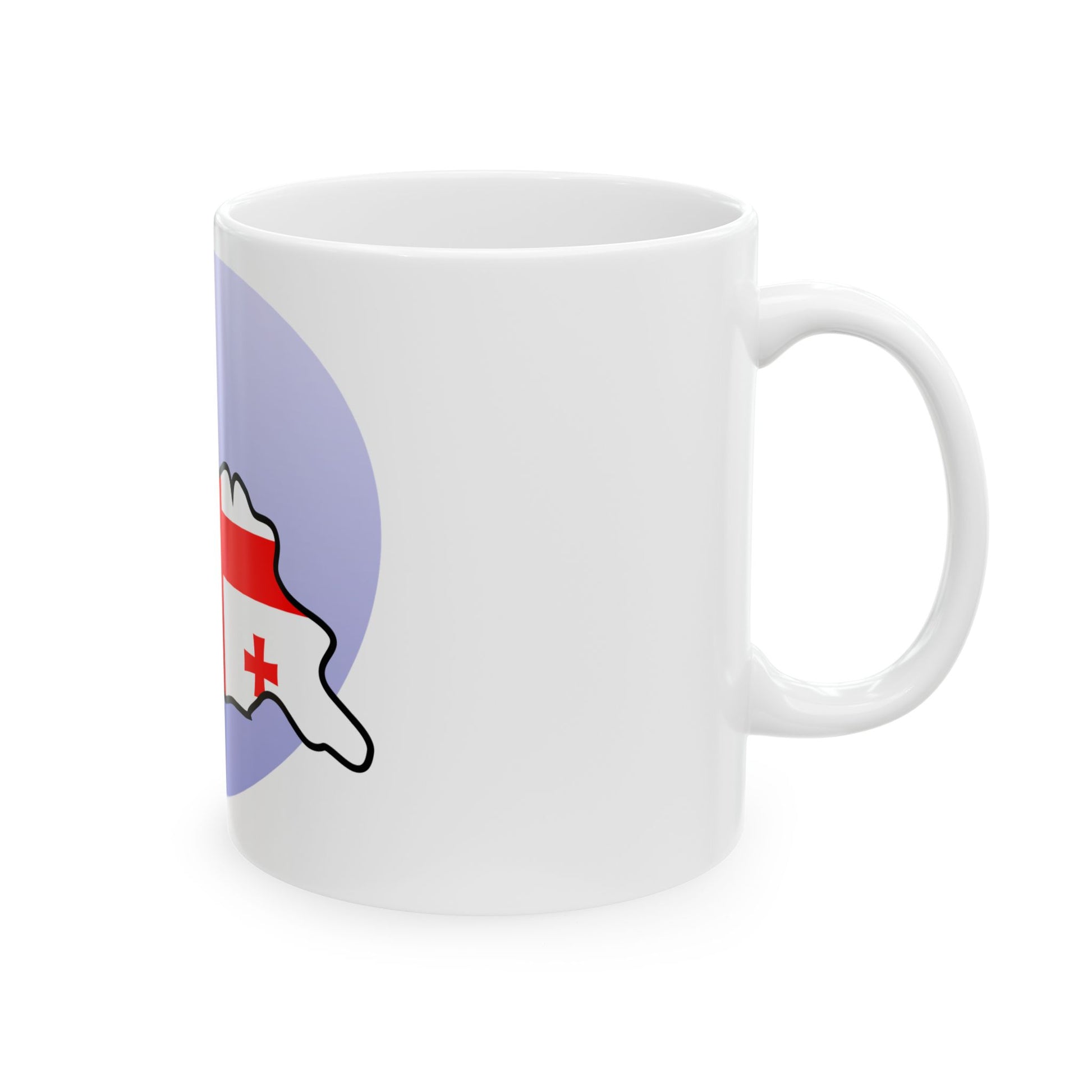 P Flag map of Georgia (Georgia) White Coffee Mug-Go Mug Yourself