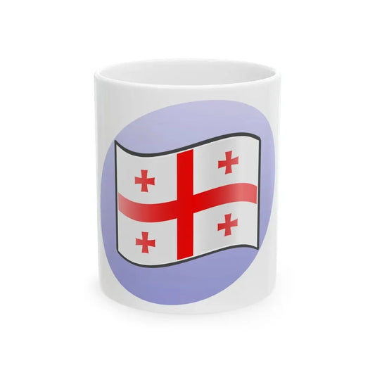 P Georgian flag (Georgia) White Coffee Mug 11oz - Go Mug Yourself
