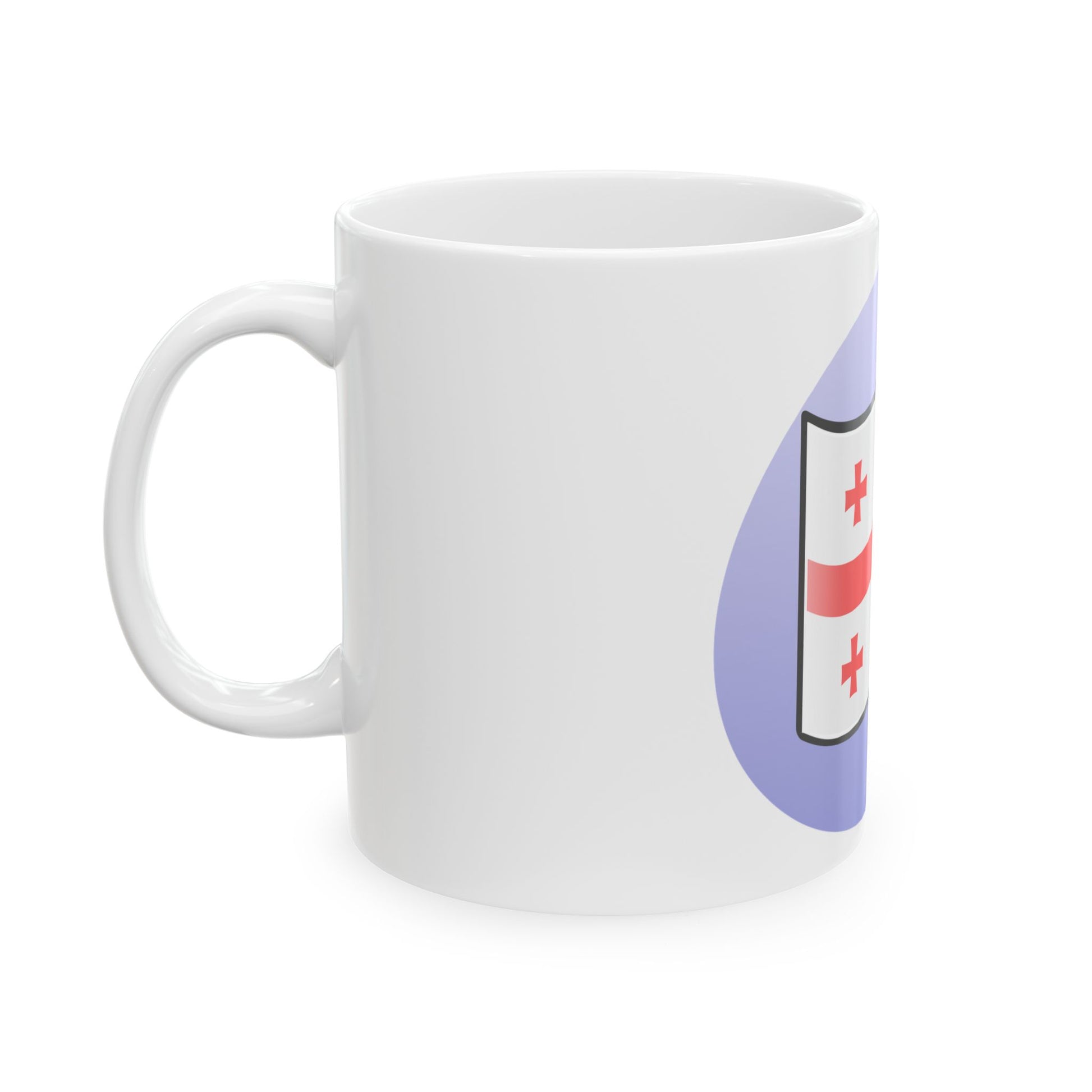 P Georgian flag (Georgia) White Coffee Mug-Go Mug Yourself