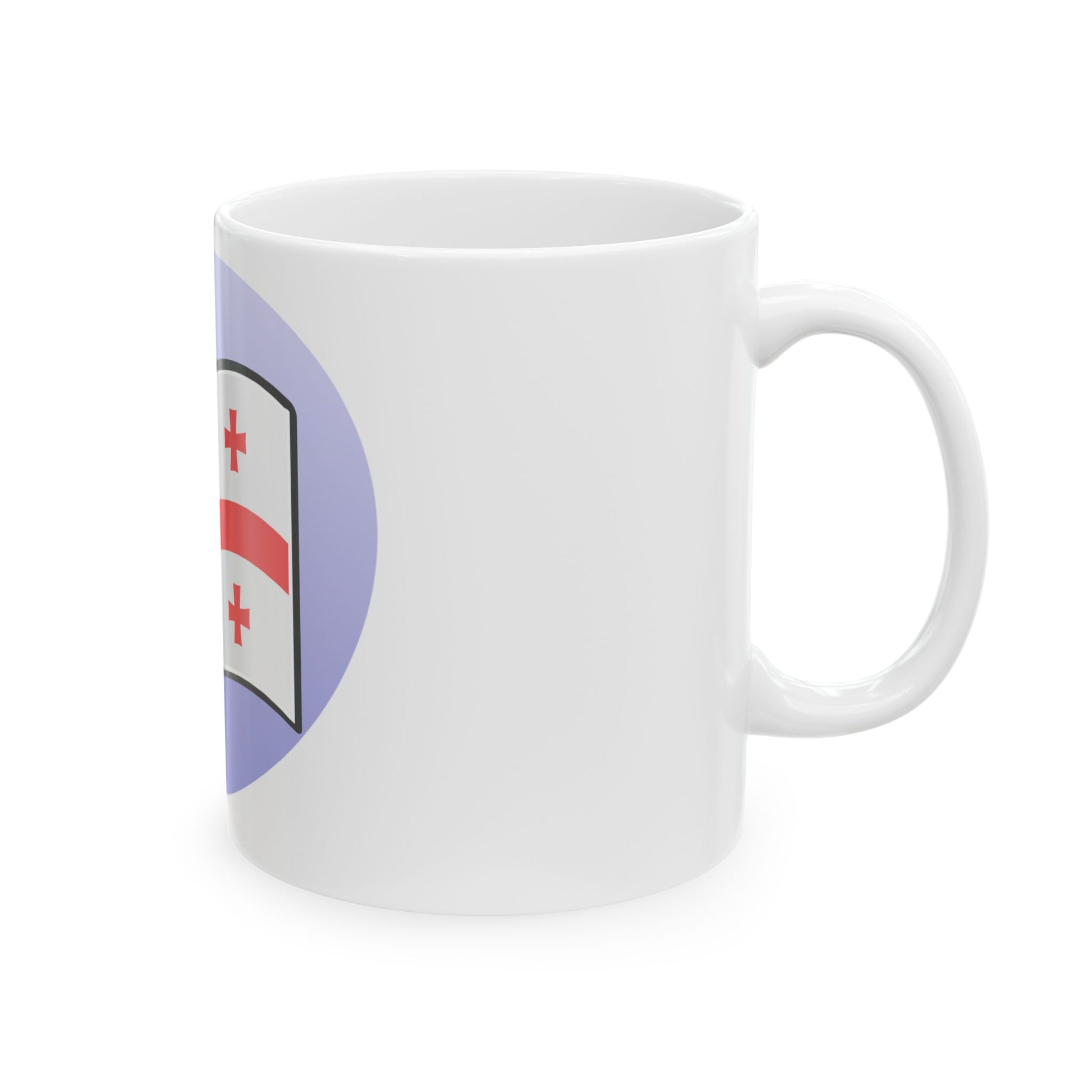 P Georgian flag (Georgia) White Coffee Mug-Go Mug Yourself