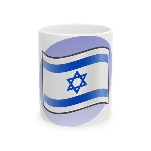 P Israel Flag (Israel) White Coffee Mug 11oz - Go Mug Yourself
