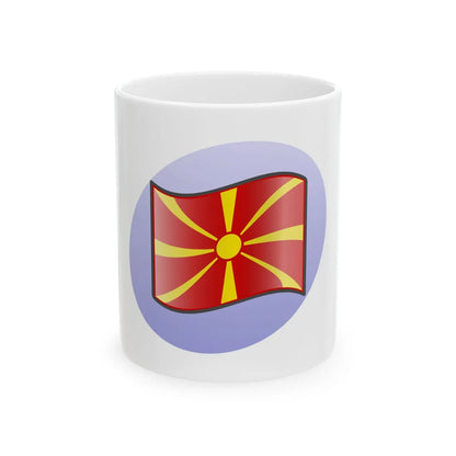 P North Macedonia (North Macedonia) White Coffee Mug 11oz - Go Mug Yourself