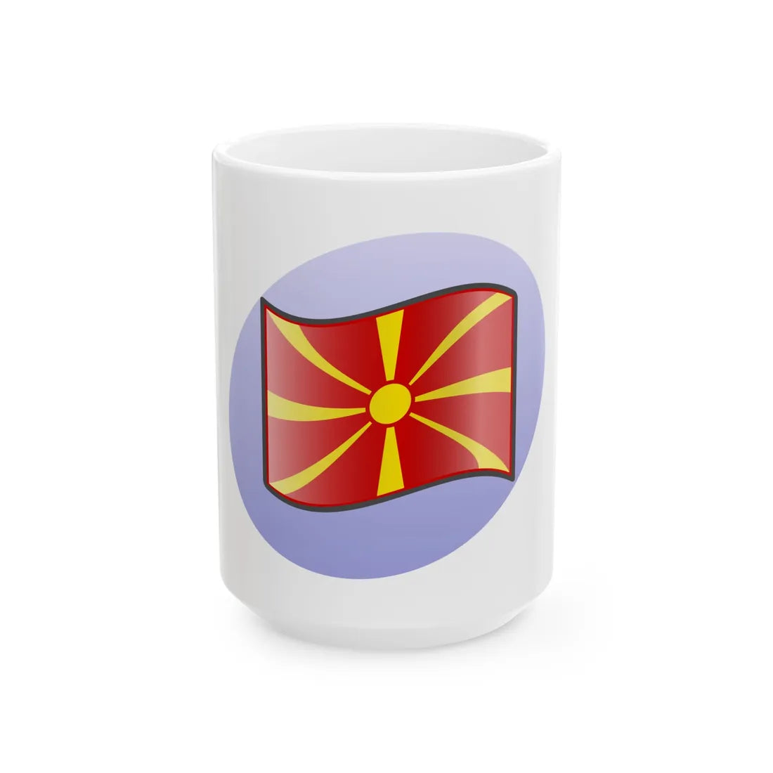 P North Macedonia (North Macedonia) White Coffee Mug 15oz - Go Mug Yourself