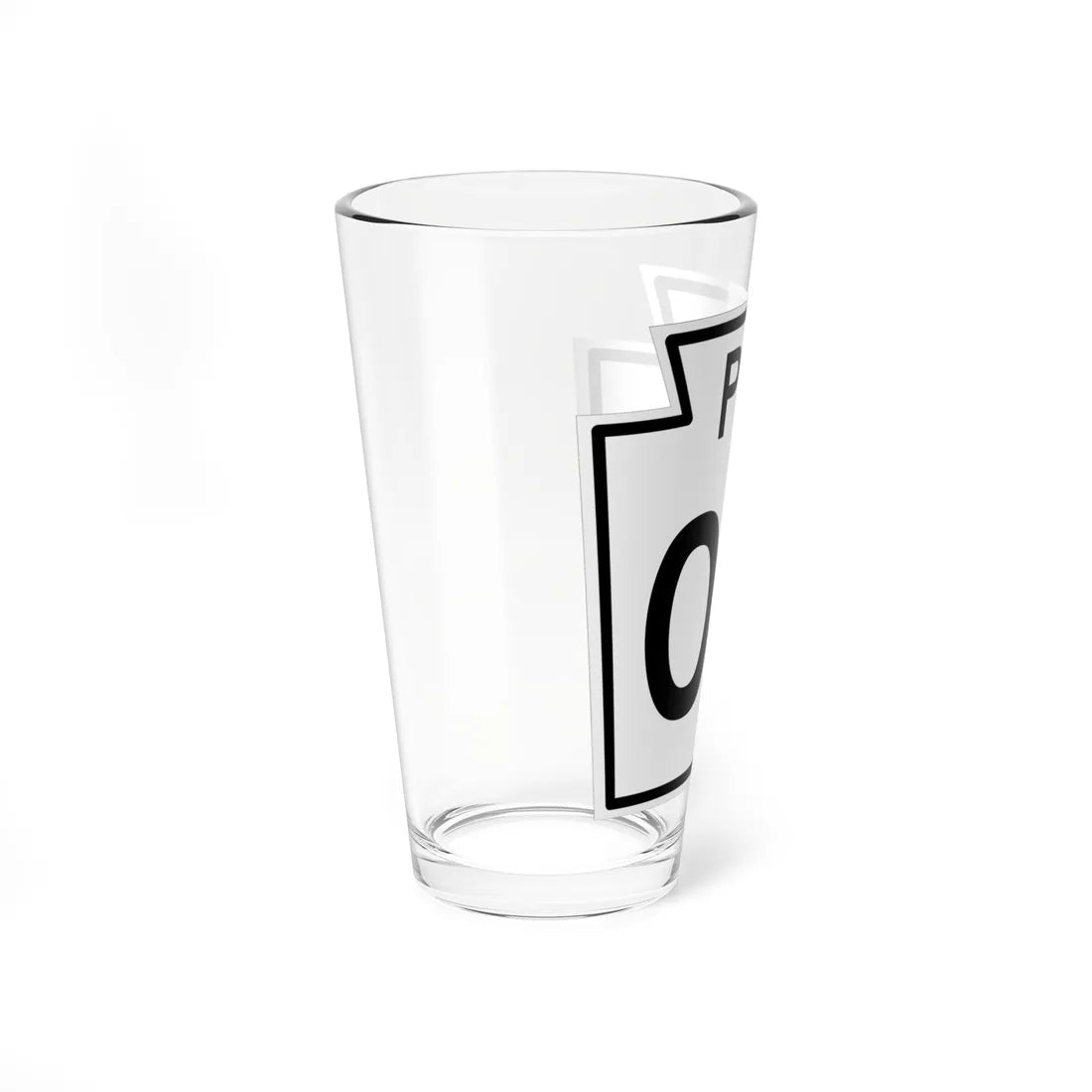 PA-00 1960 template (Pennsylvania) (Road Sign) Pint Glass 16oz - Go Mug Yourself