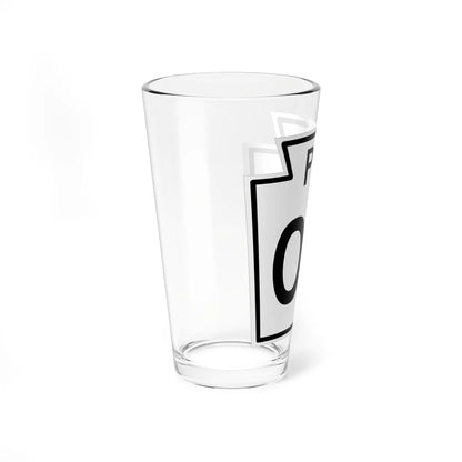 PA-00 1960 template (Pennsylvania) (Road Sign) Pint Glass 16oz - Go Mug Yourself