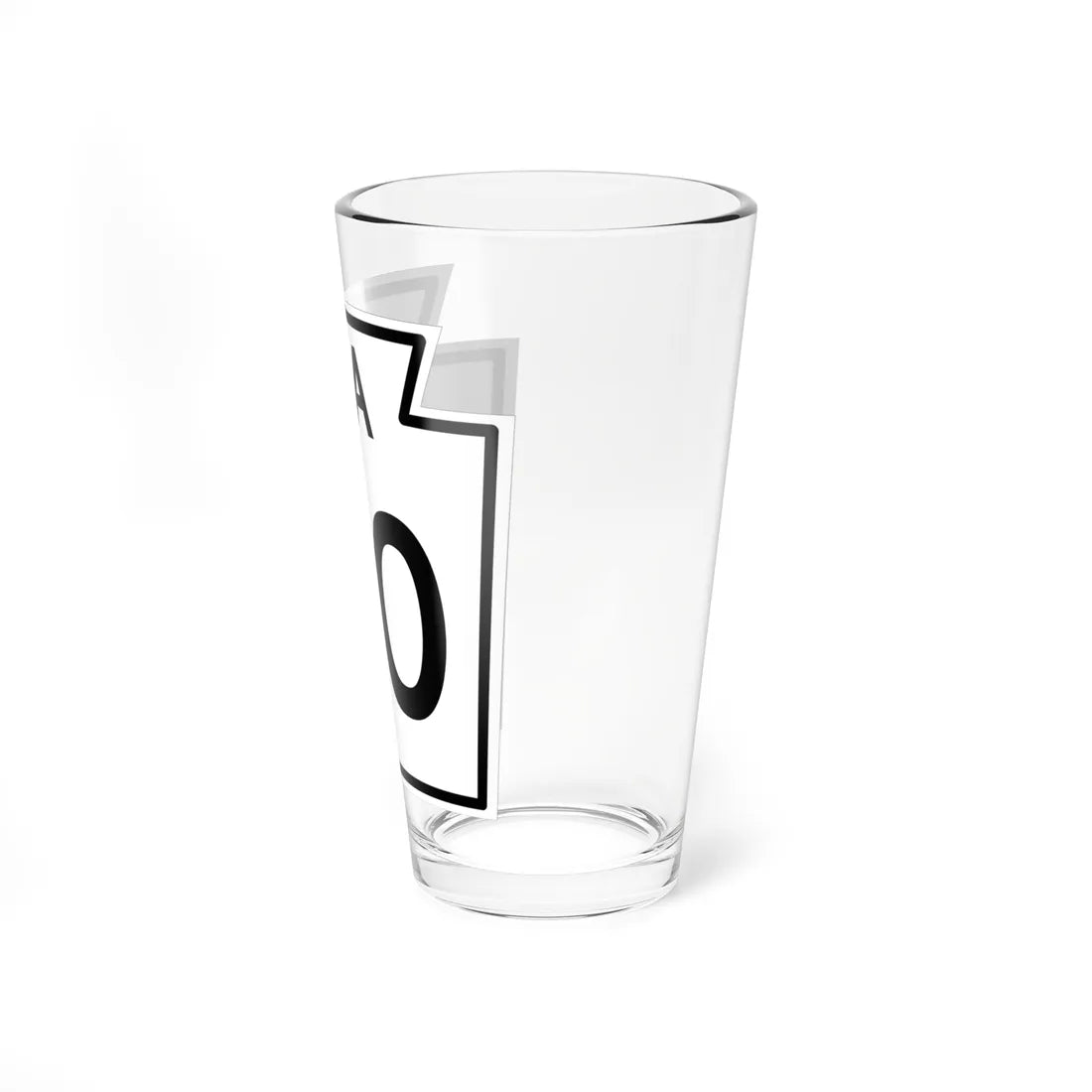 PA-00 1960 template (Pennsylvania) (Road Sign) Pint Glass 16oz - Go Mug Yourself