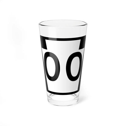 PA-00 template (Pennsylvania) (Road Sign) Pint Glass 16oz - Go Mug Yourself
