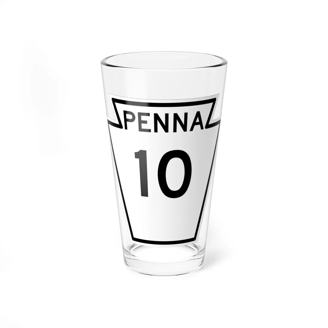 PA-10 1948 (Pennsylvania) (Road Sign) Pint Glass 16oz - Go Mug Yourself