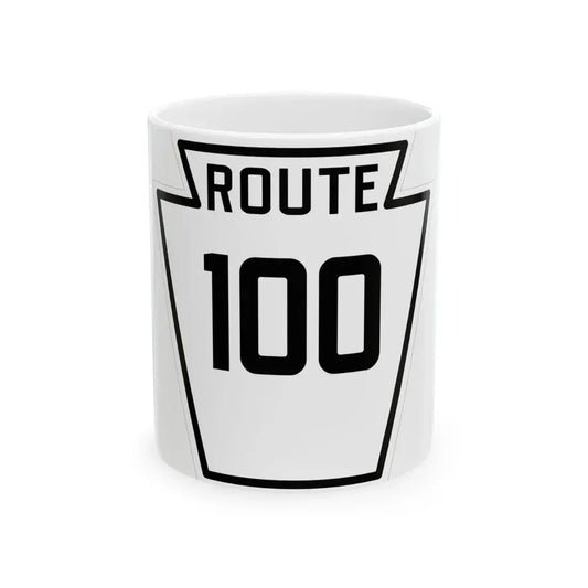 PA-100 1926 (Pennsylvania) (Road Sign) White Coffee Mug 11oz - Go Mug Yourself