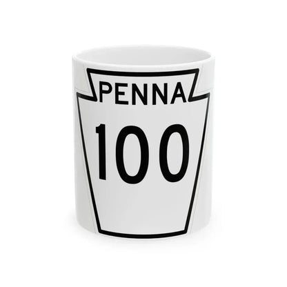 PA-100 1948 (Pennsylvania) (Road Sign) White Coffee Mug 11oz - Go Mug Yourself