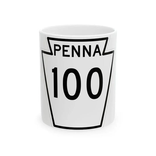 PA-100 1948 (Pennsylvania) (Road Sign) White Coffee Mug 11oz - Go Mug Yourself
