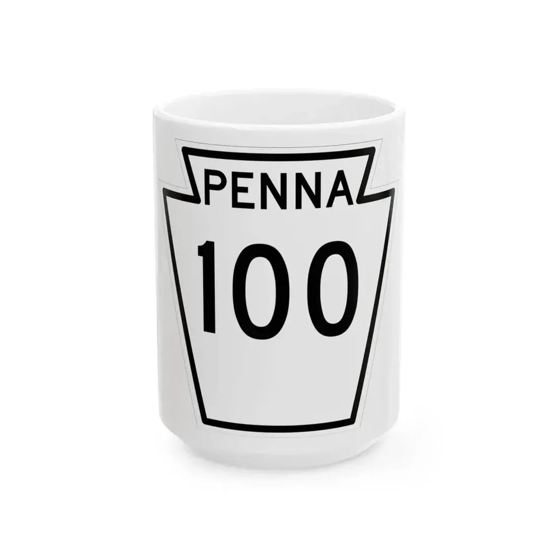 PA-100 1948 (Pennsylvania) (Road Sign) White Coffee Mug 15oz - Go Mug Yourself
