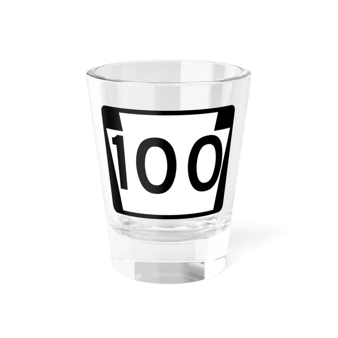 PA-100 (Pennsylvania) (Road Sign) Shot Glass 1.5oz 1.5oz - Go Mug Yourself