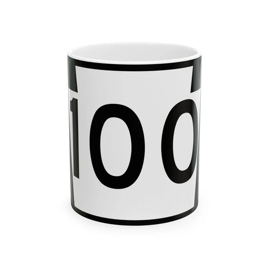 PA-100 (Pennsylvania) (Road Sign) White Coffee Mug 11oz - Go Mug Yourself