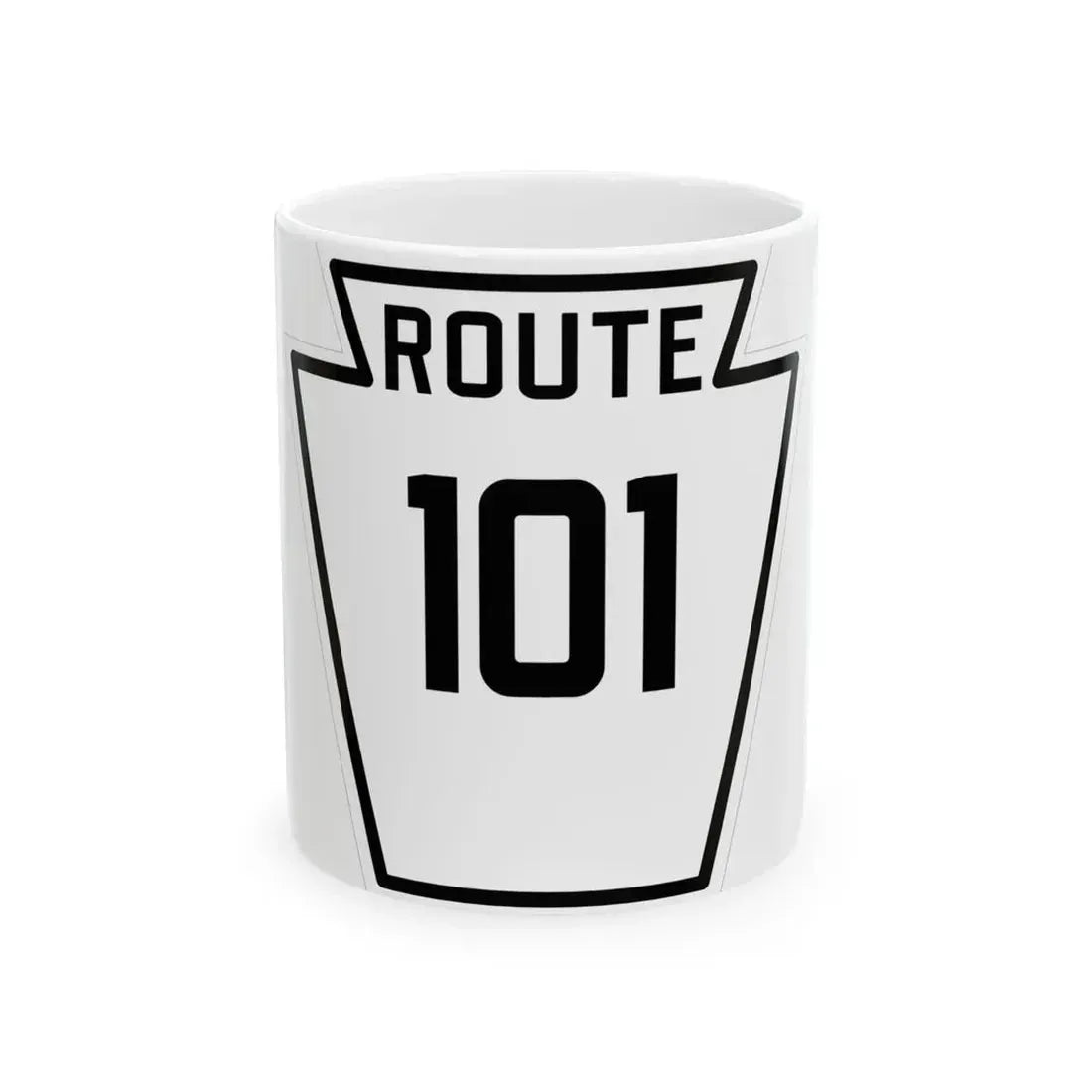 PA-101 1926 (Pennsylvania) (Road Sign) White Coffee Mug 11oz - Go Mug Yourself