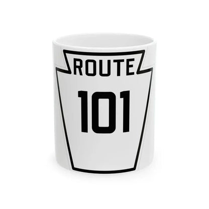 PA-101 1926 (Pennsylvania) (Road Sign) White Coffee Mug 11oz - Go Mug Yourself