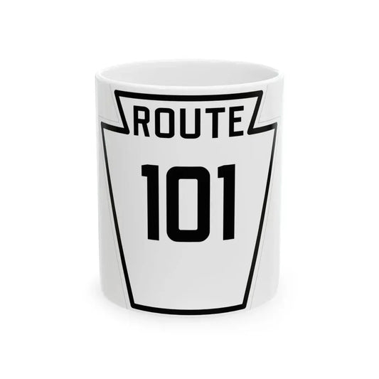 PA-101 1926 (Pennsylvania) (Road Sign) White Coffee Mug 11oz - Go Mug Yourself