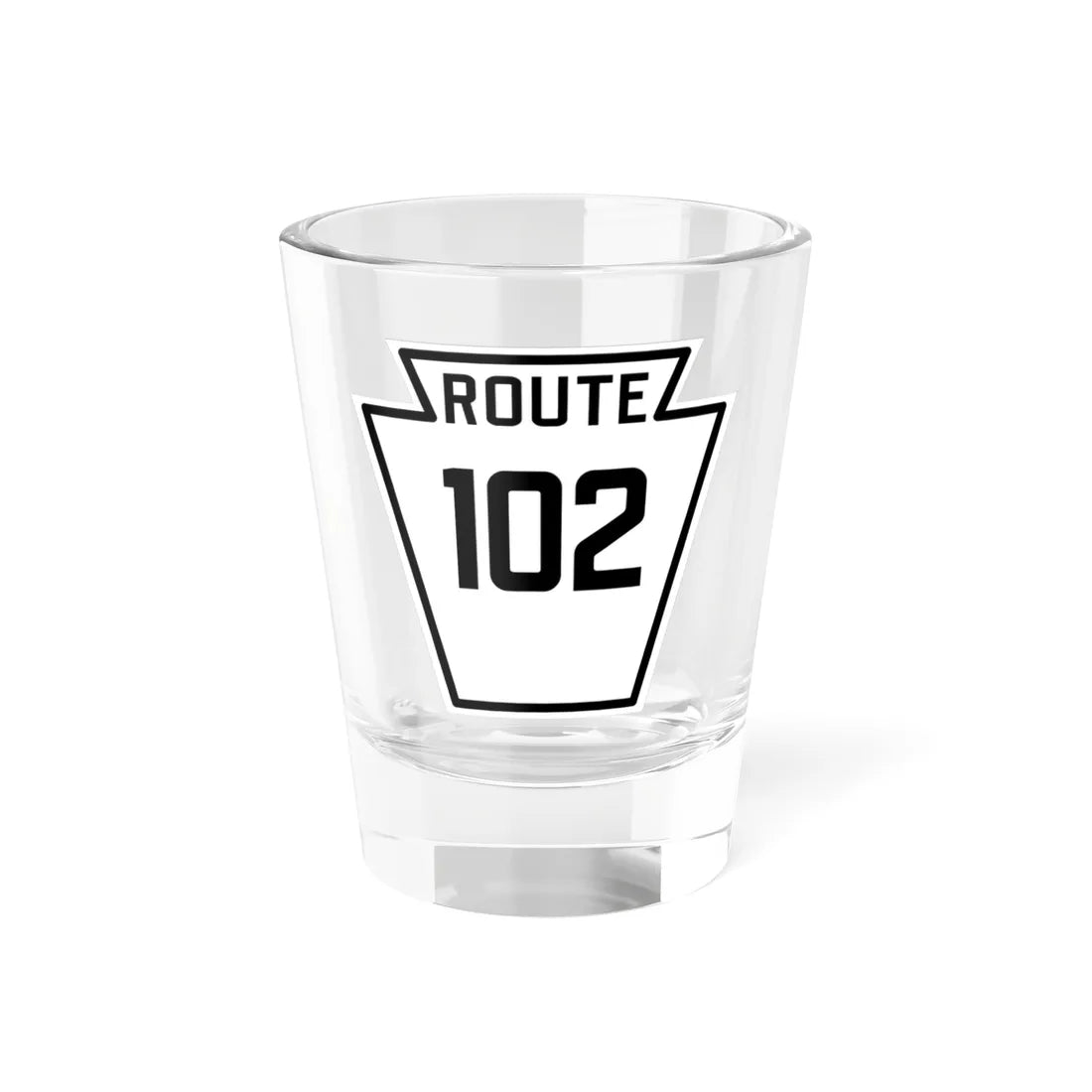 PA-102 1926 (Pennsylvania) (Road Sign) Shot Glass 1.5oz 1.5oz - Go Mug Yourself