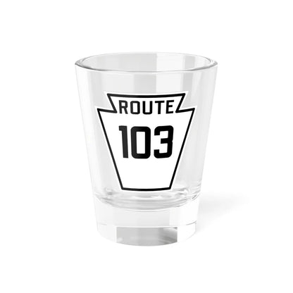 PA-103 1926 (Pennsylvania) (Road Sign) Shot Glass 1.5oz 1.5oz - Go Mug Yourself