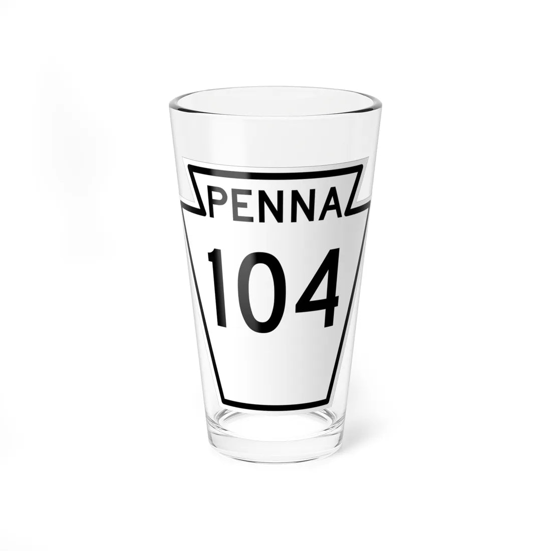 PA-104 1948 (Pennsylvania) (Road Sign) Pint Glass 16oz 16oz - Go Mug Yourself
