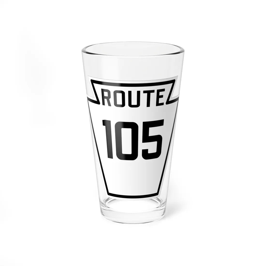 PA-105 1926 (Pennsylvania) (Road Sign) Pint Glass 16oz 16oz - Go Mug Yourself