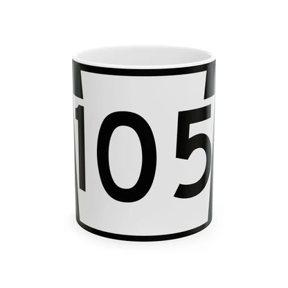 PA-105 (Pennsylvania) (Road Sign) White Coffee Mug 11oz - Go Mug Yourself