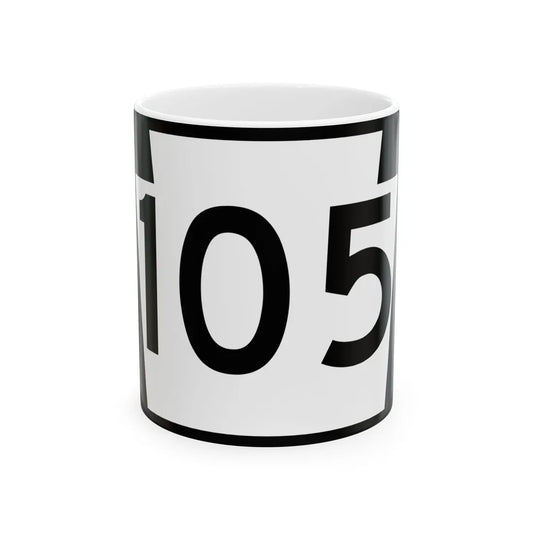 PA-105 (Pennsylvania) (Road Sign) White Coffee Mug 11oz - Go Mug Yourself