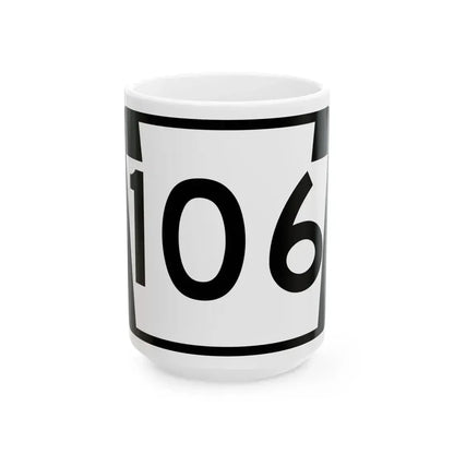 PA-106 (Pennsylvania) (Road Sign) White Coffee Mug 15oz - Go Mug Yourself